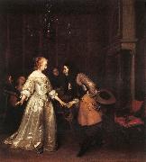 TERBORCH, Gerard The Dancing Couple rt oil painting reproduction
